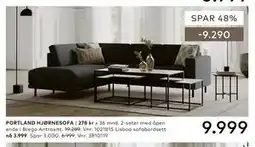 Skeidar PORTLAND HJØRNESOFA tilbud
