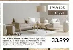 Skeidar VILLA MODULSOFA tilbud