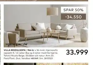 Skeidar VILLA MODULSOFA tilbud