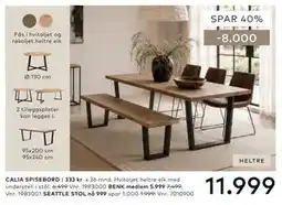 Skeidar CALIA SPISEBORD tilbud