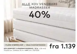 Skeidar XOV KOMFORT 5 VENDBAR MADRASS tilbud