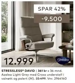 Skeidar STRESSLESS DAVID tilbud