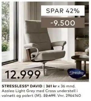 Skeidar STRESSLESS DAVID tilbud