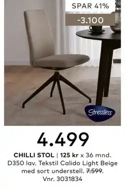 Skeidar CHILLI STOL tilbud
