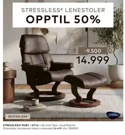 Skeidar STRESSLESS RUBY tilbud