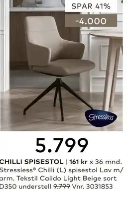 Skeidar CHILLI SPISESTOL tilbud