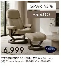 Skeidar STRESSLESS CONSUL tilbud