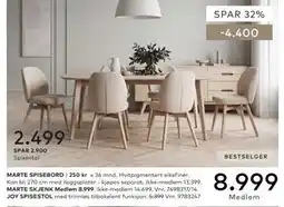 Skeidar MARTE SPISEBORD tilbud