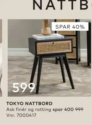 Skeidar TOKYO NATTBORD tilbud