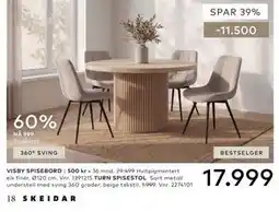 Skeidar VISBY SPISEBORD tilbud