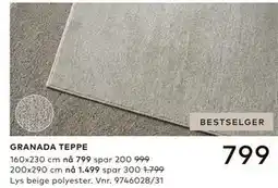Skeidar GRANADA TEPPE tilbud