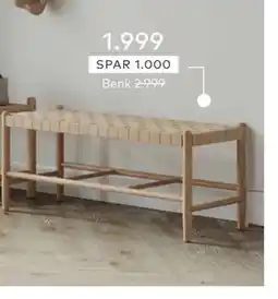 Skeidar Benk tilbud