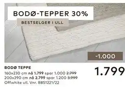 Skeidar BODØ TEPPE tilbud