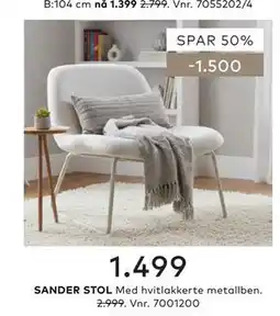 Skeidar SANDER STOL tilbud