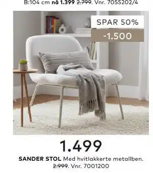 Skeidar SANDER STOL tilbud