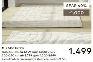 Skeidar MISATO TEPPE tilbud