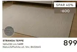 Skeidar STRANDA TEPPE tilbud