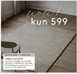 Skeidar LÆRDAL GULVTEPPE tilbud