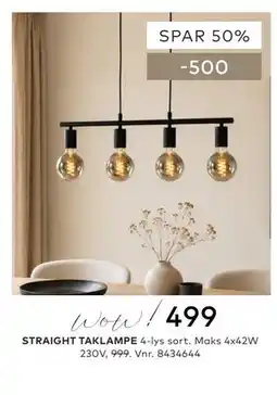 Skeidar STRAIGHT TAKLAMPE tilbud