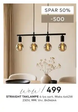 Skeidar STRAIGHT TAKLAMPE tilbud