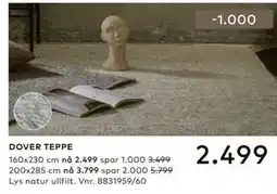 Skeidar DOVER TEPPE tilbud