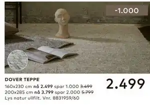 Skeidar DOVER TEPPE tilbud