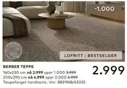 Skeidar BERBER TEPPE tilbud