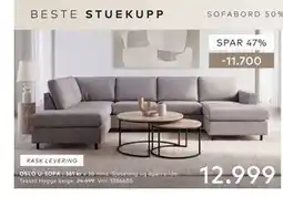 Skeidar OSLO U-SOFA tilbud