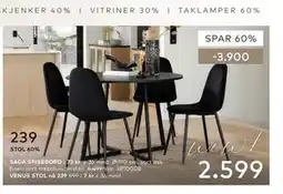 Skeidar SAGA SPISEBORD tilbud