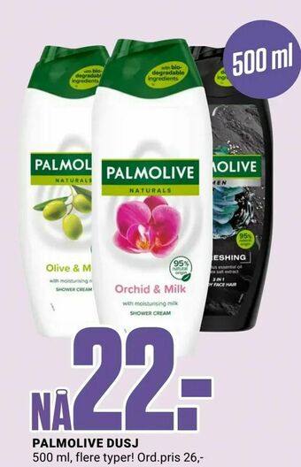 Europris Palmolive dusj tilbud