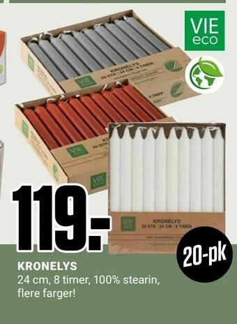 Europris Kronelys tilbud
