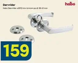Maxbo Habo Dørvrider a2012 innv b-krom pp dt 38-42 mm tilbud
