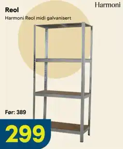 Maxbo Harmoni Reol midi galvanisert tilbud