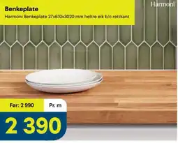 Maxbo Harmoni Benkeplate tilbud