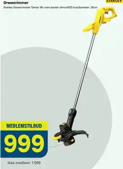 Maxbo Stanley Gresstrimmer tilbud