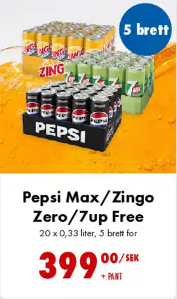 Nordby Supermarket Pepsi Max/Zingo Zero/7up Free tilbud