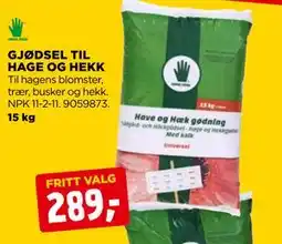 jem & fix GJØDSEL TIL HAGE OG HEKK tilbud