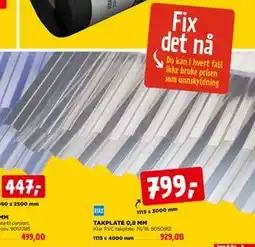 jem & fix TAKPLATE 0,8 MM tilbud