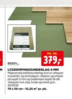 jem & fix LYDDEMPINGSUNDERLAG 4 MM tilbud