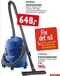 jem & fix STØVSUGERPOSER tilbud