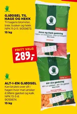 jem & fix Gjødsel til hage og hekk tilbud