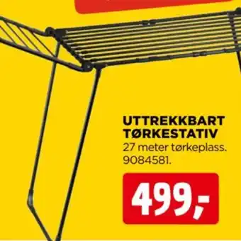 Uttrekkbart tørkestativ