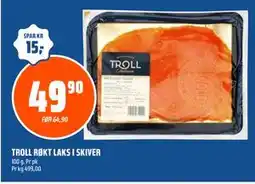 Coop Obs TROLL RØKT LAKS I SKIVER tilbud