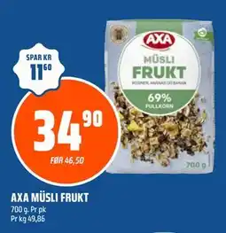 Coop Obs AXA MÜSLI FRUKT tilbud