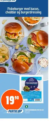 Coop Obs COOP FISKEBURGER HYSE OG SEI tilbud