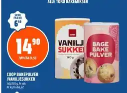 Coop Obs COOP BAKEPULVER /VANILJESUKKER tilbud