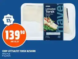Coop Obs COOP LETTSALTET TORSK M/SKINN tilbud