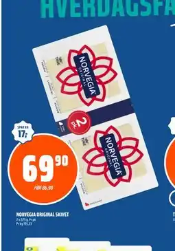 Coop Obs NORVEGIA ORIGINAL SKIVET tilbud