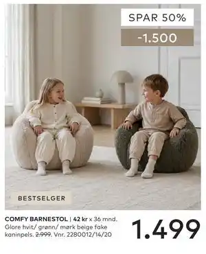 Skeidar COMFY BARNESTOL tilbud