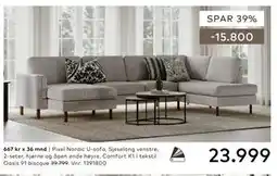 Skeidar PIXEL NORDIC U-SOFA tilbud